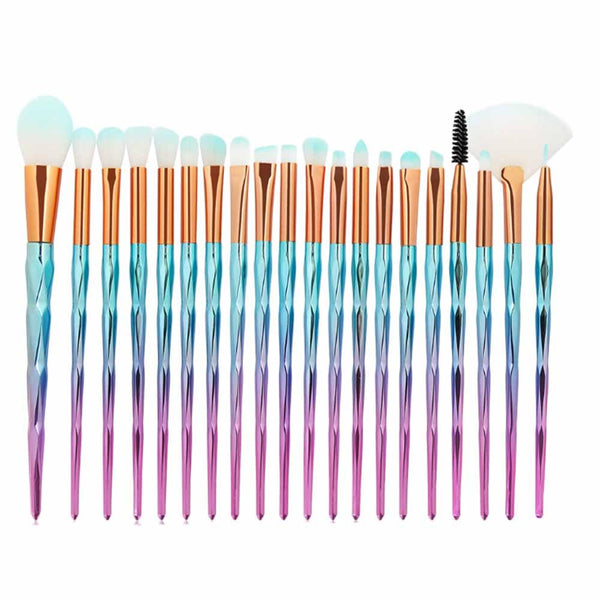 Metallic Magic Makeup 20 Pcs Brush Set - Uncommongifts.in